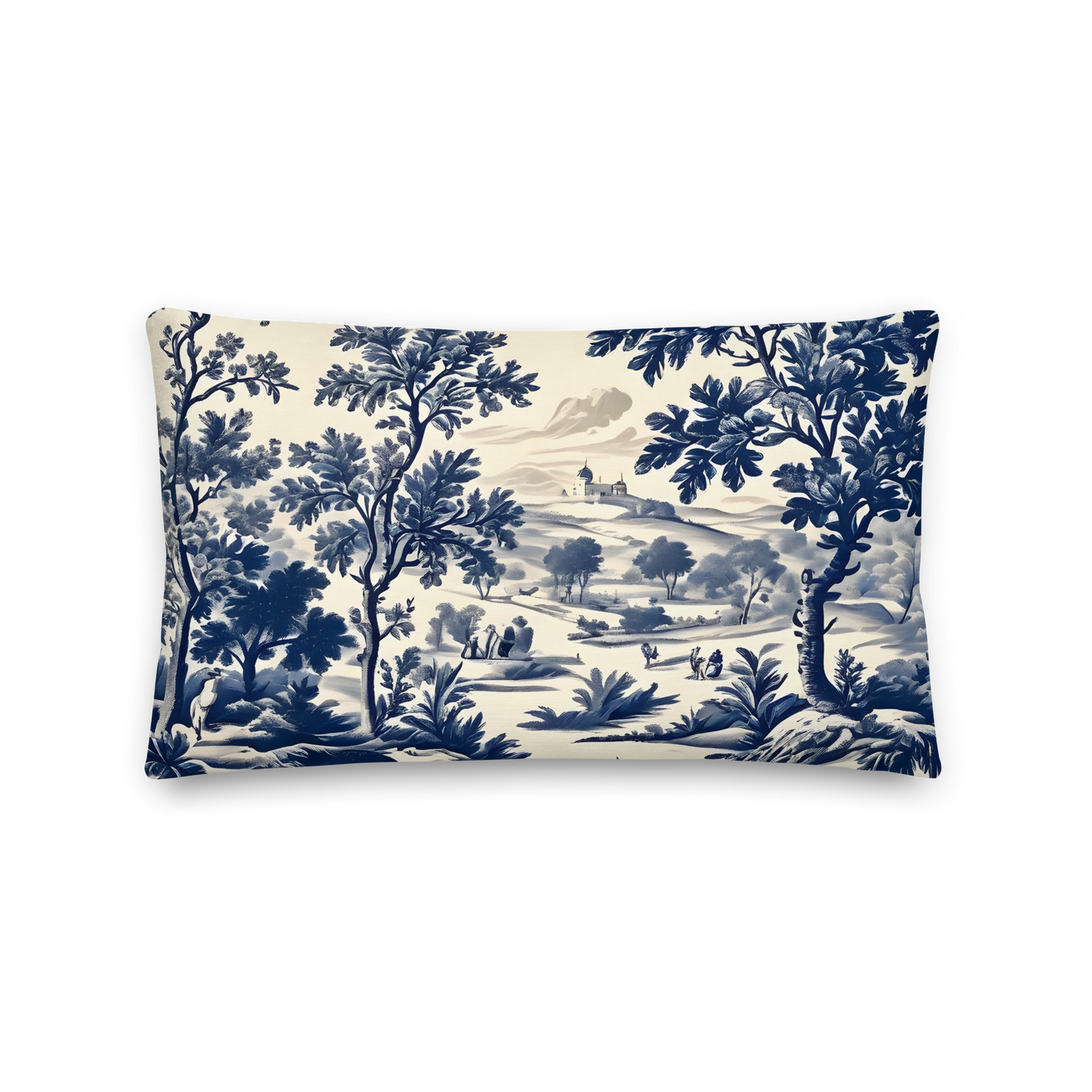 Zierkissen mit Toile de Jouy Muster