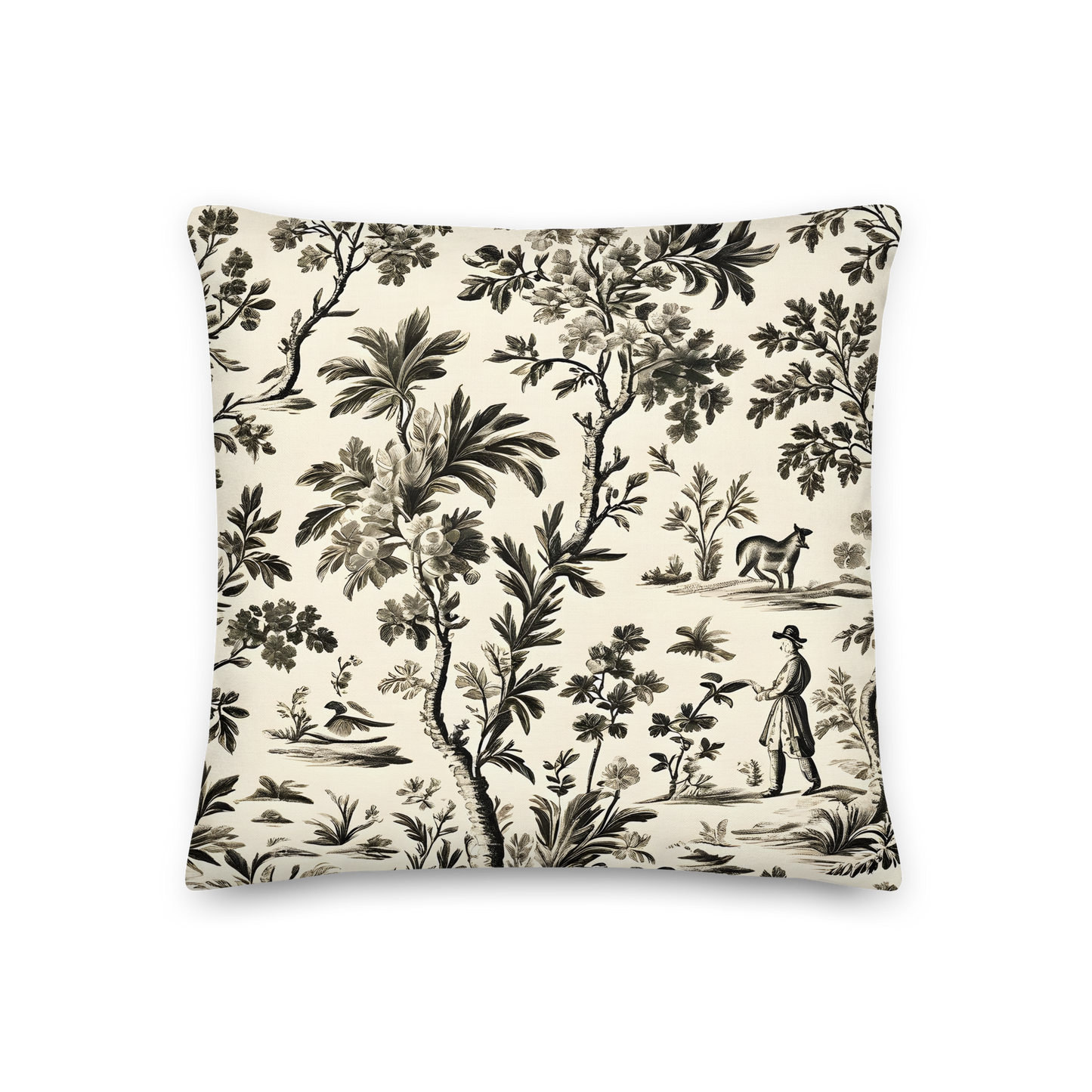 Zierkissen mit Toile de Jouy Muster