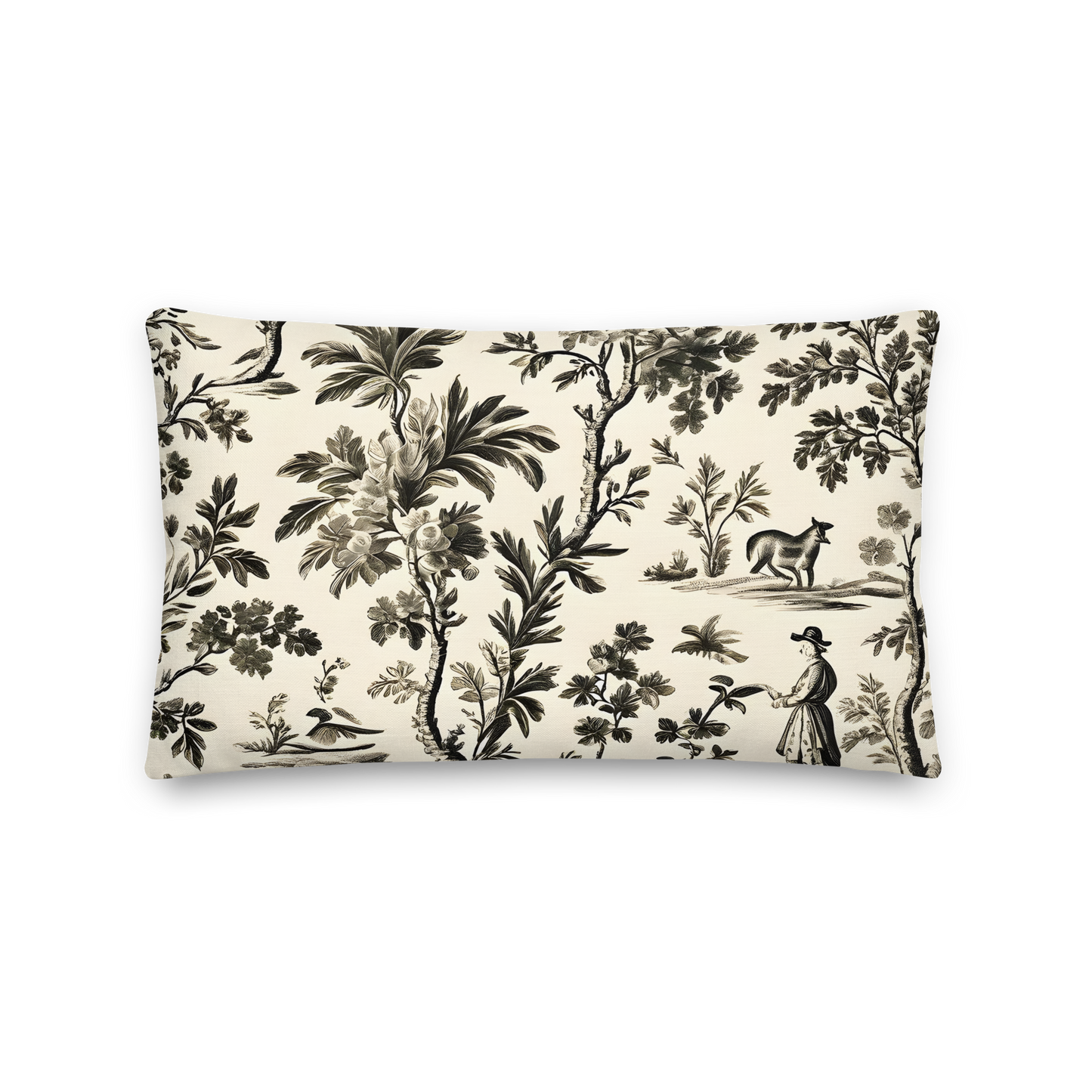 Zierkissen mit Toile de Jouy Muster