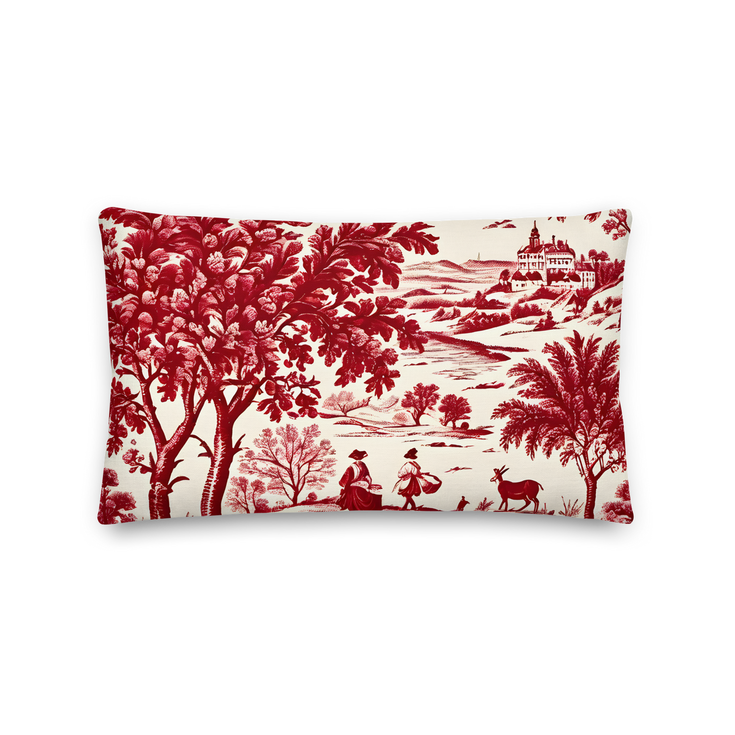 Coussin décoratif motif Toile de Jouy