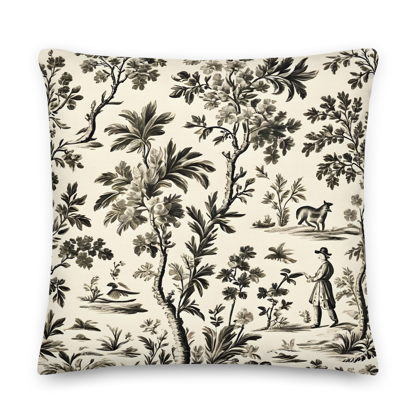 Zierkissen mit Toile de Jouy Muster
