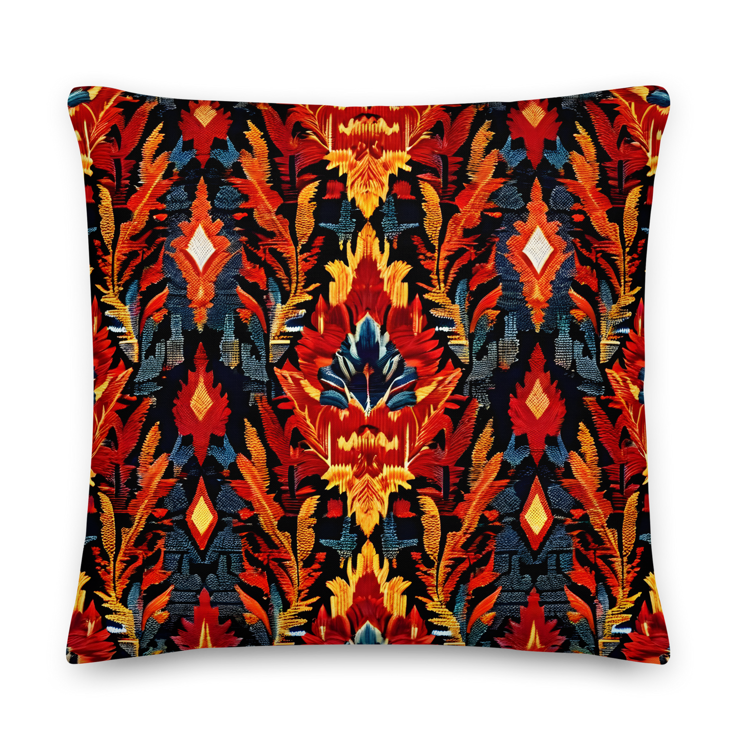 Zierkissen mit Ikat-Muster